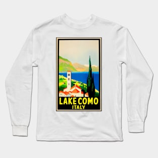 Lake Como Italy Vintage Travel Long Sleeve T-Shirt